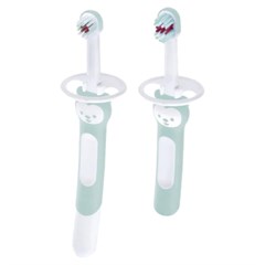 ESCOVA MAM LEARN TO BRUSH - EMBALAGEM DUPLA AZUL