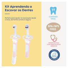 ESCOVA MAM LEARN TO BRUSH - EMBALAGEM DUPLA ROSA