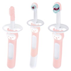 ESCOVA MAM BRUSHES TRIO - EMBALAGEM BLISTER TRIPLA ROSA