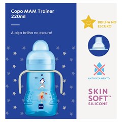 COPO MAM TRAINER NIGHT 220ML - AZUL