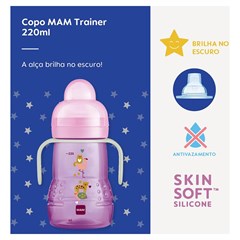 COPO MAM TRAINER NIGHT 220ML - ROSA