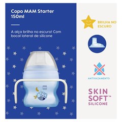 COPO MAM STARTER NIGHT 150 ML - AZUL