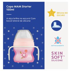 COPO MAM STARTER NIGHT 150 ML - ROSA