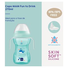 COPO MAM FUN TO DRINK 270ML - AZUL