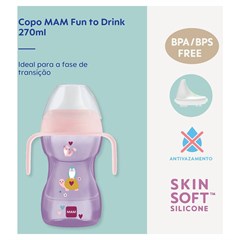 COPO MAM FUN TO DRINK 270ML - ROSA