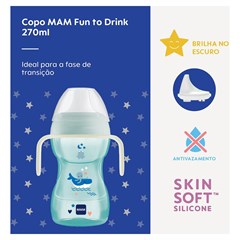 COPO MAM FUN TO DRINK NIGHT 270ML - AZUL