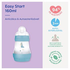 MAMADEIRA MAM EASY START 160ML - EMBALAGEM UNITARIA AZUL