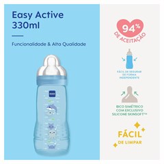 MAMADEIRA MAM EASY ACTIVE 330ML - EMBALAGEM UNITARIA AZUL